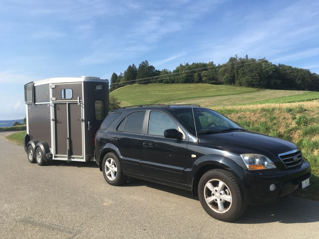 Ensemble Van pour 2 chevaux + Voiture pour tracter – à louer